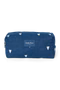 Denim Pouch | Dark Blue White Hearts