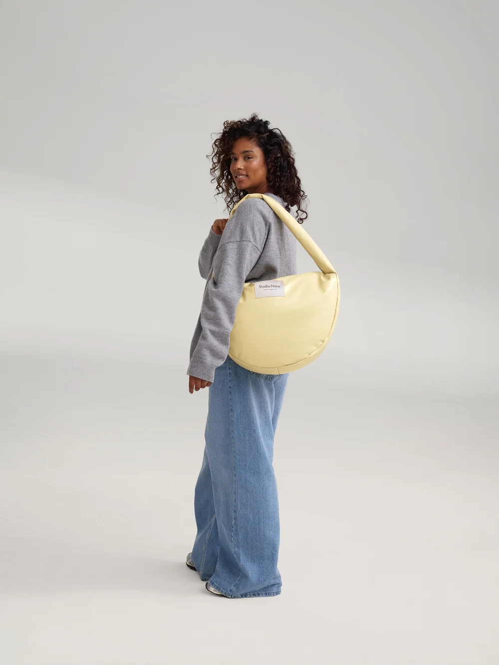 Vegan Leather Cross Body Bag | Butter Yellow