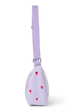 Puffy Adult Fanny Pack | Purple Hearts