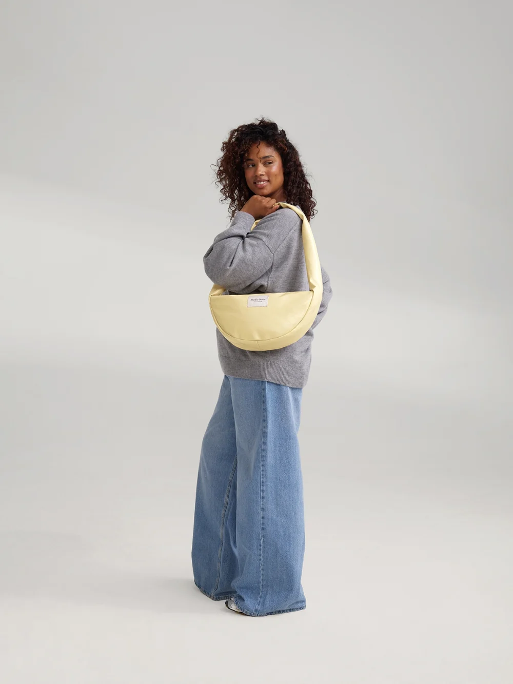 Vegan Leather Mini Cross Body Bag | Butter Yellow