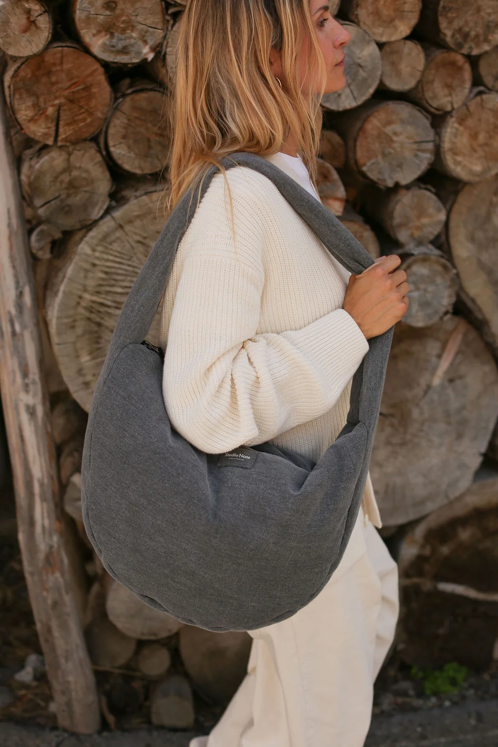 Denim Cross Body Bag | Grey
