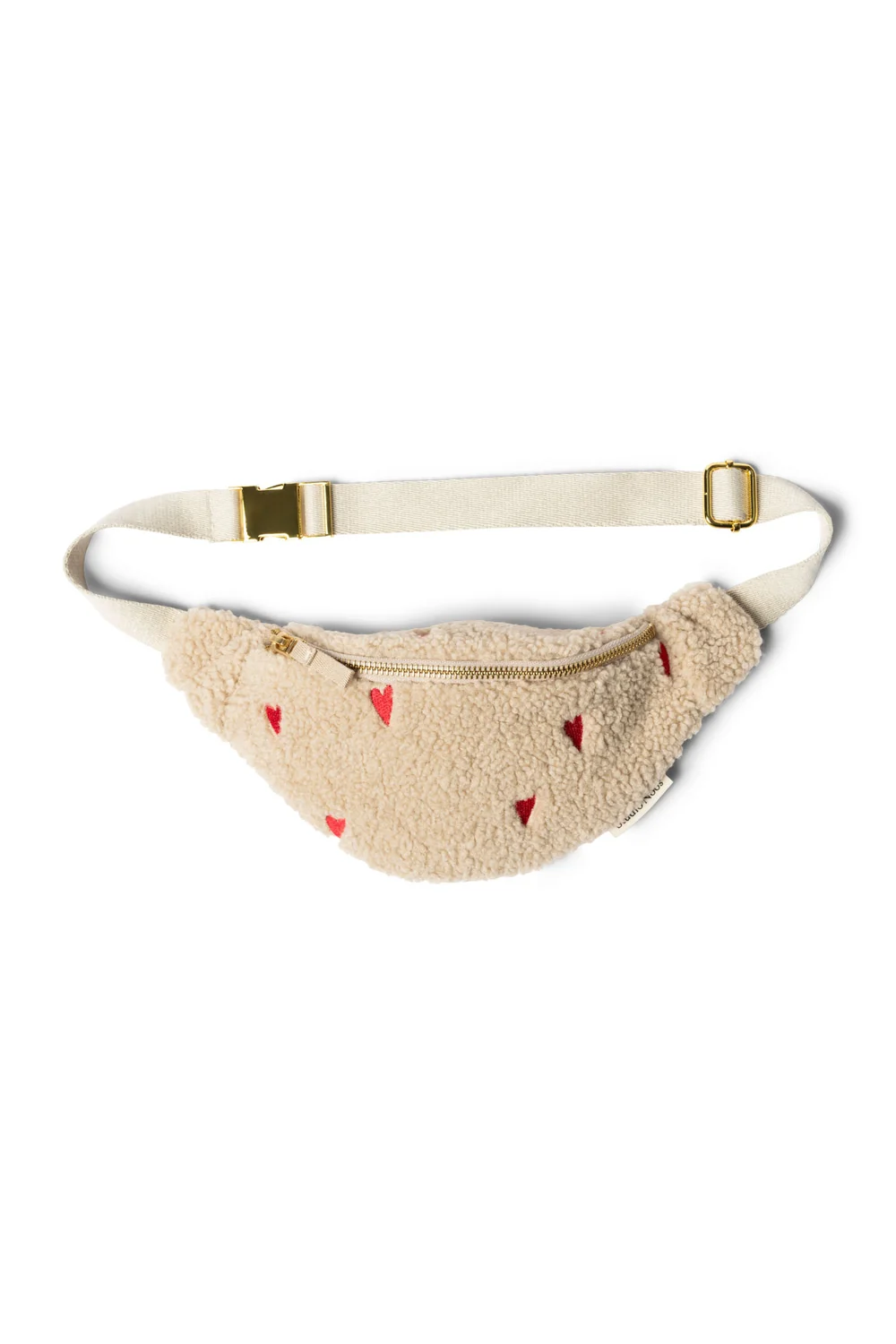 Teddy Mini Fanny Pack | Ecru Hearts