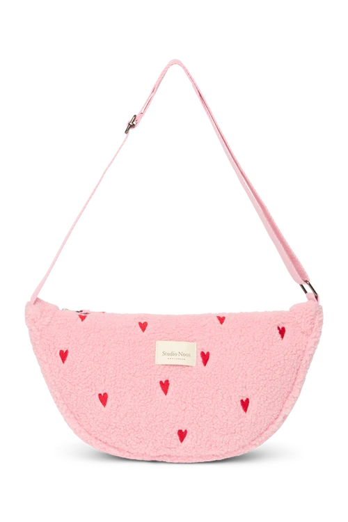 Teddy Adult Fanny Pack | Light Pink Hearts