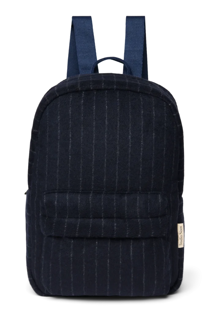 Flannel Chalkstripe Midi Backpack | Dark Blue