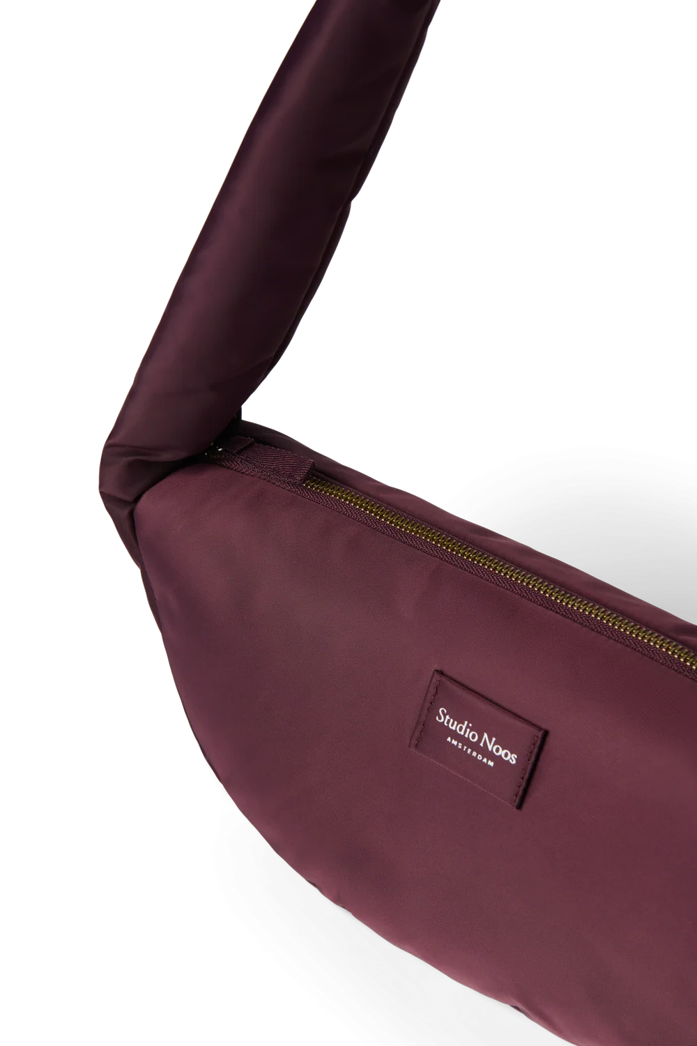 Technical Puffy Mini Cross Body Bag | Burgundy