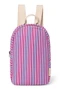 Poplin Striped Mini Backpack | Raspberry