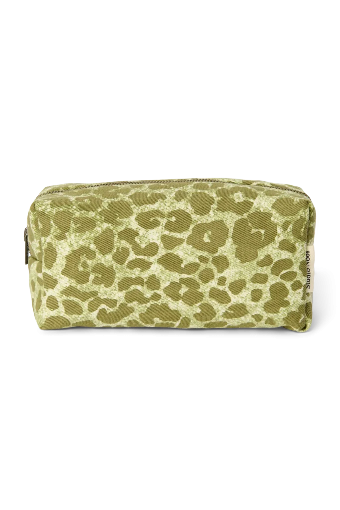 Cotton Pouch | Green Leopard
