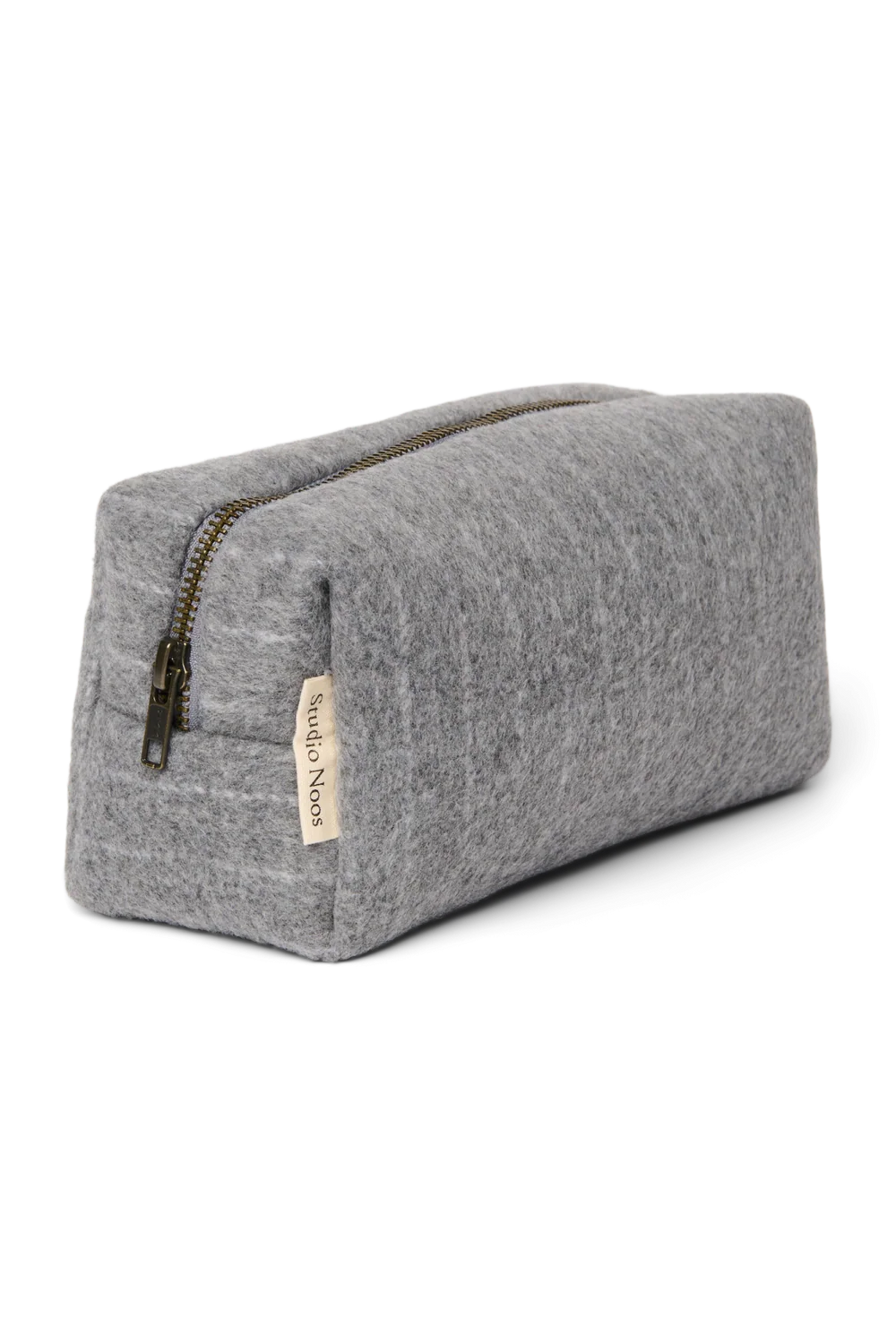 Flannel Chalkstripe Pouch | Light Grey