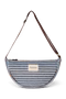 Stripy Wool Adult Fanny Pack | Light Blue / Brown