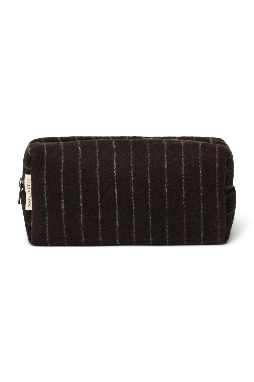 Flannel Chalkstripe Pouch | Brown