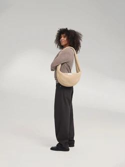 Teddy Mini Cross Body Bag | Ecru