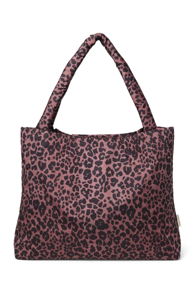 Puffy Mom Bag | Red Leopard