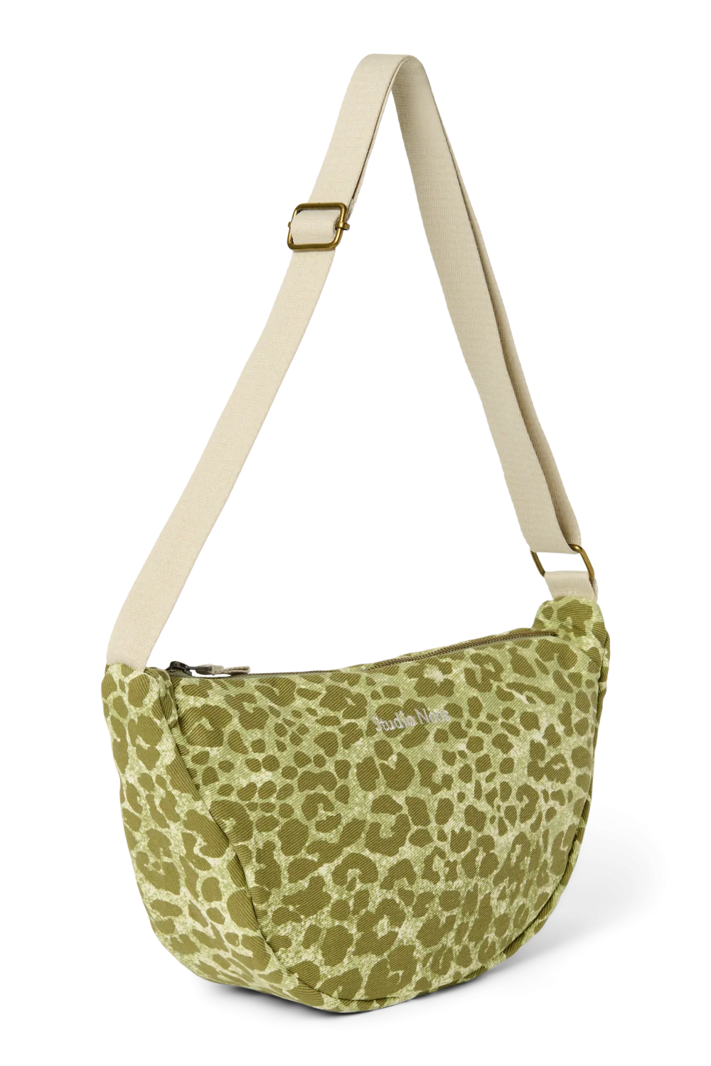 Cotton Adult Fanny Pack | Green Leopard