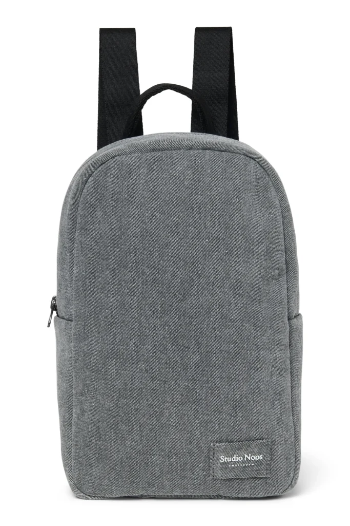 Denim Mini Backpack | Grey