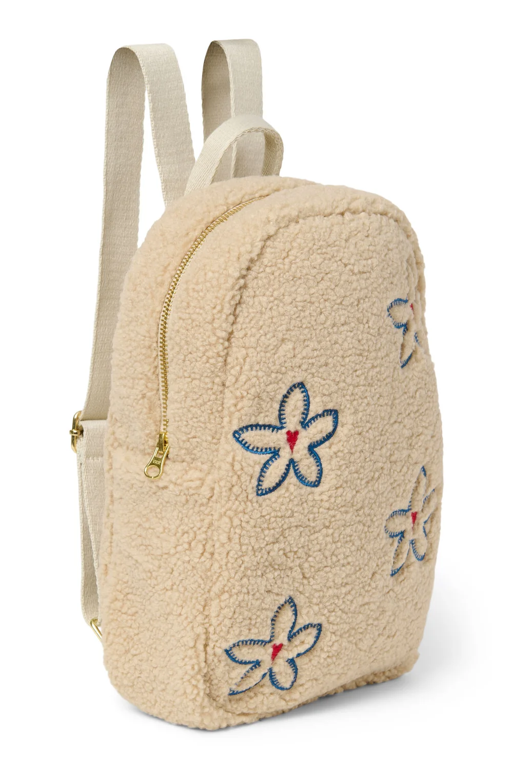 Teddy Mini Backpack | Ecru Flower Heart