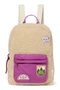 Teddy Midi Backpack | Ecru/Purple