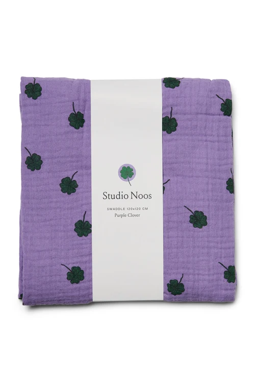 Swaddle Print Large | Purple Clover