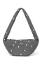 Denim Mini Cross Body Bag | Grey Hearts
