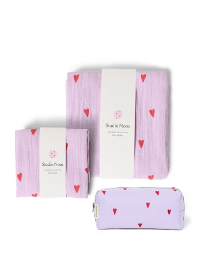 Newborn Essential Gift Set - Purple Hearts