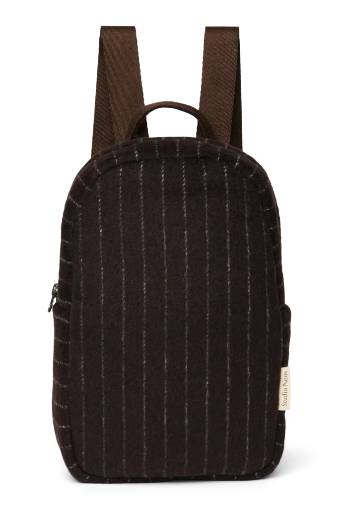 Flannel Chalkstripe Mini Backpack | Brown