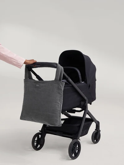 Denim Mom Bag | Grey