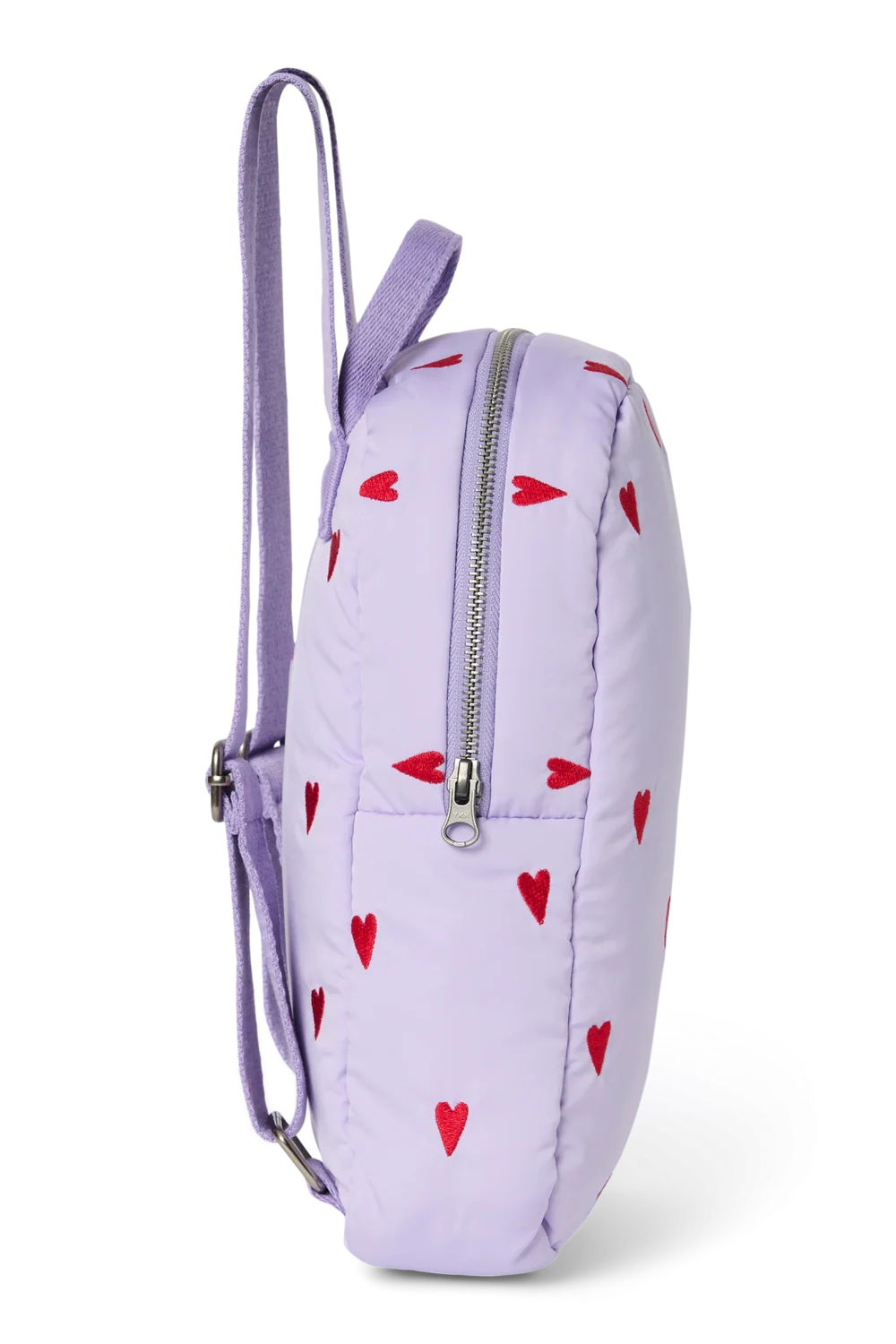 Puffy Mini Backpack | Purple Hearts