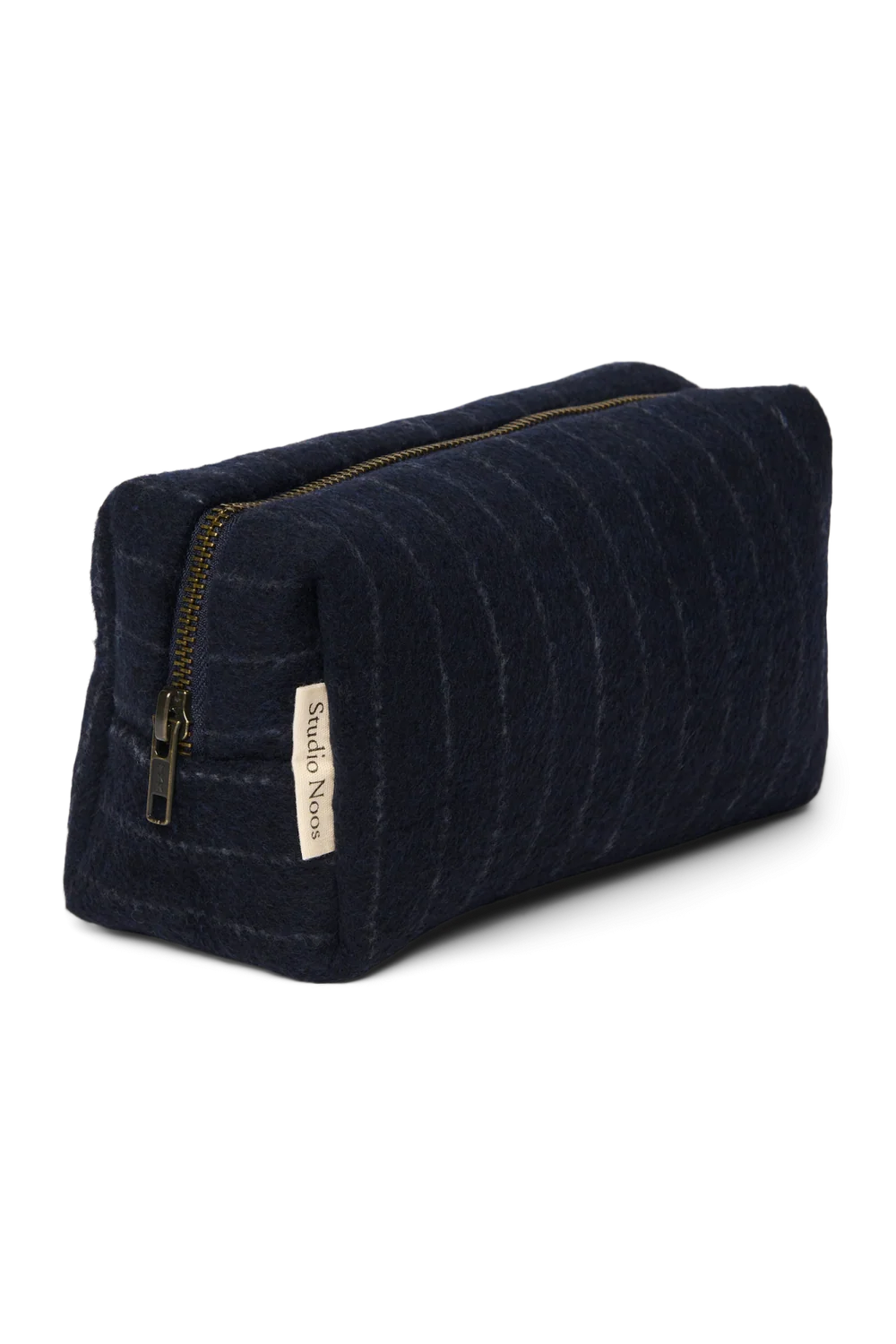 Flannel Chalkstripe Pouch | Dark Blue