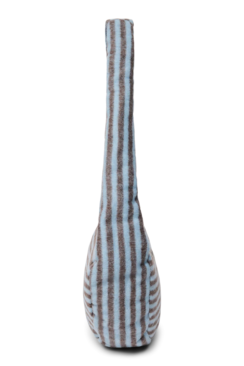Stripy Wool Mini Cross Body Bag | Light Blue / Brown