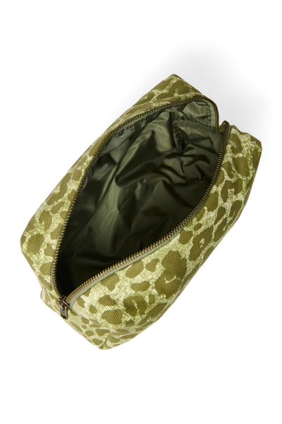 Cotton Pouch | Green Leopard