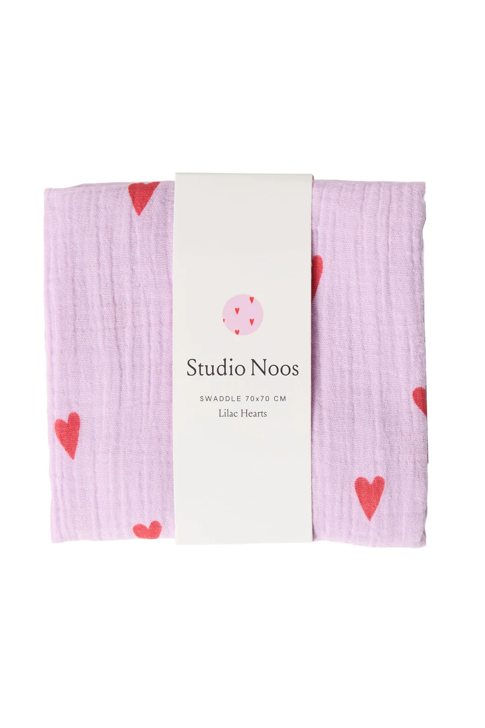 Swaddle Print Medium | Purple Hearts