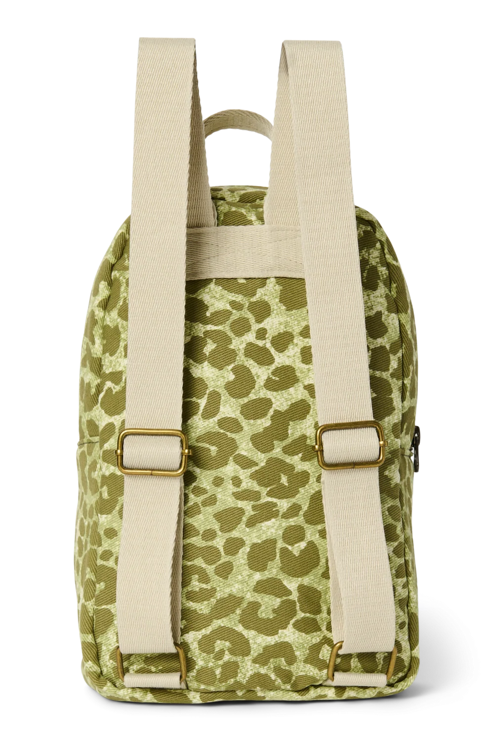 Cotton Mini Backpack | Green Leopard