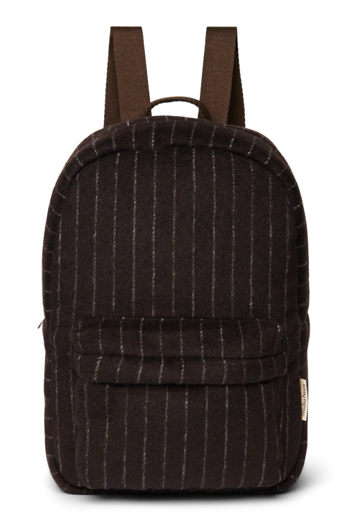 Flannel Chalkstripe Midi Backpack | Brown