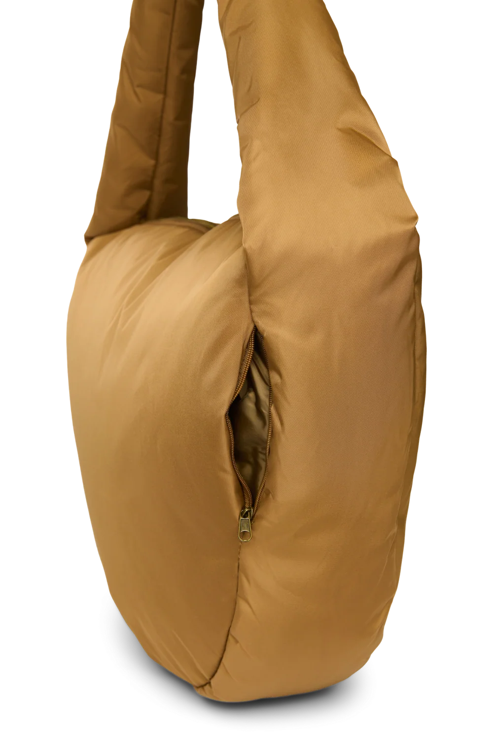 Technical Puffy Cross Body Bag | Brown