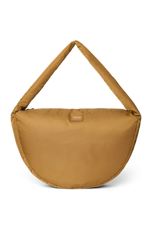 Technical Puffy Cross Body Bag | Brown
