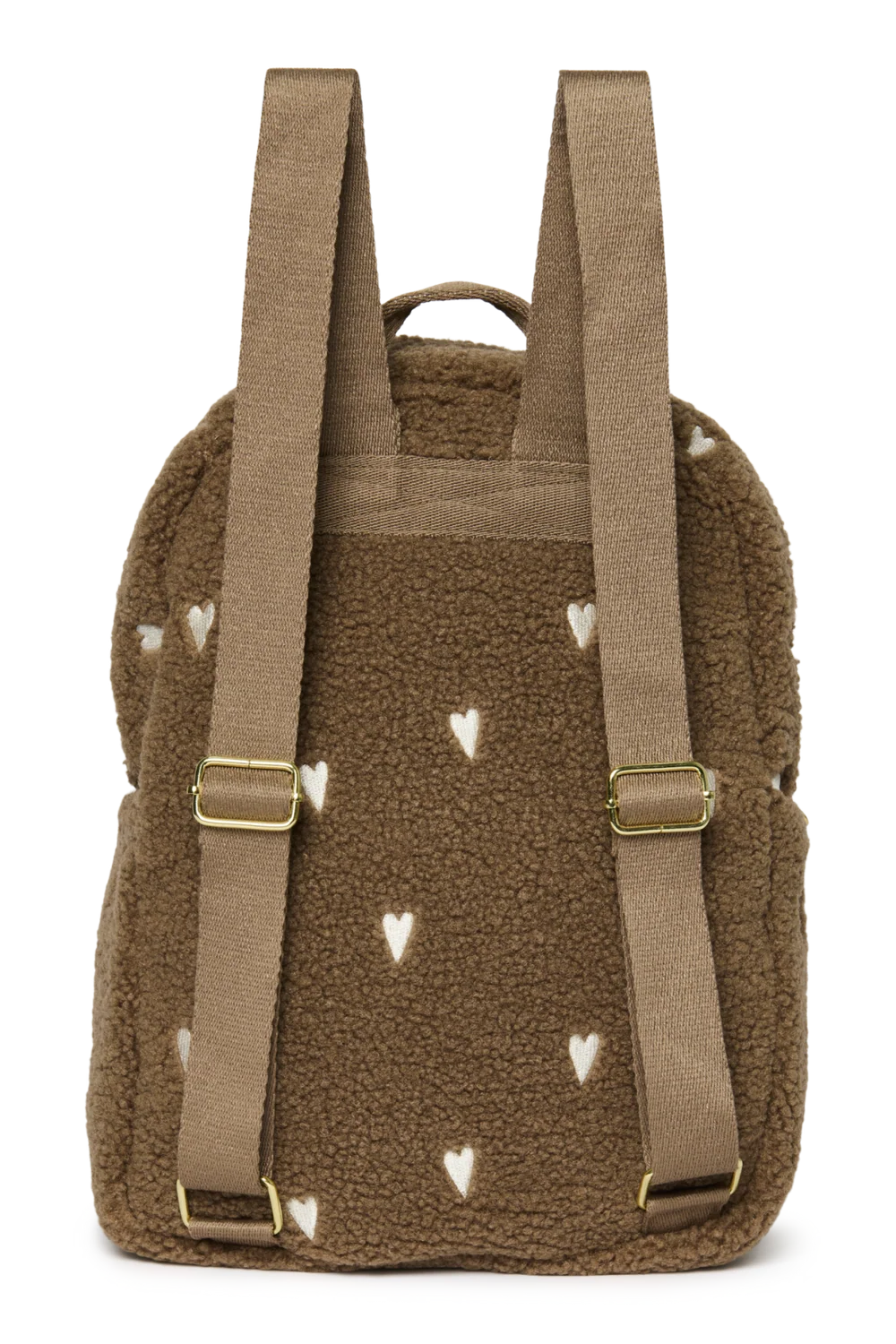 Teddy Midi Backpack | Brown Hearts