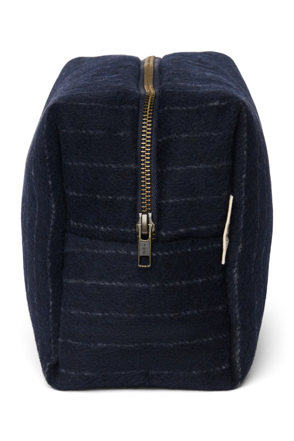 Flannel Chalkstripe Toiletry Bag | Dark Blue