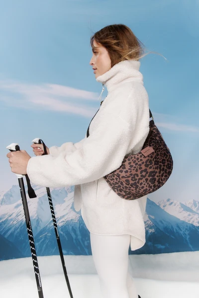 Puffy Adult Fanny Pack | Red Leopard