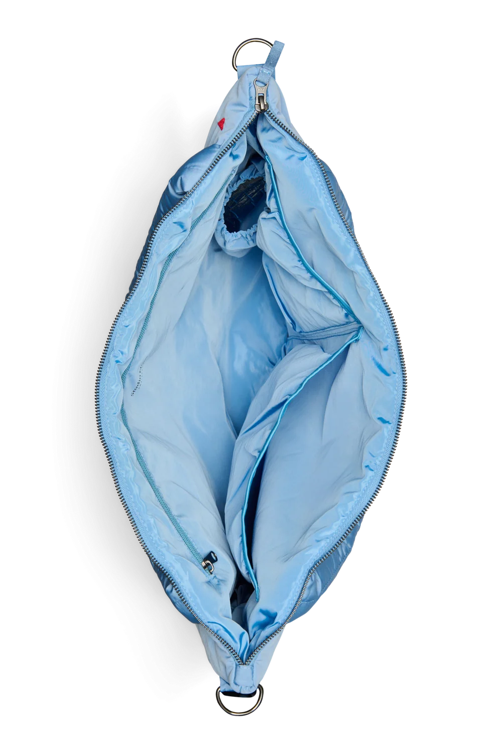 Puffy Diaper Bag | Light Blue Hearts
