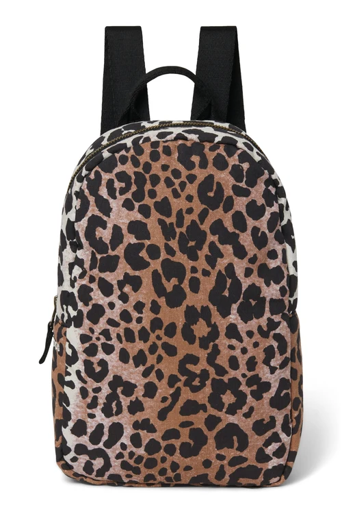 Soft Cotton Mini Backpack | Hazel Leopard