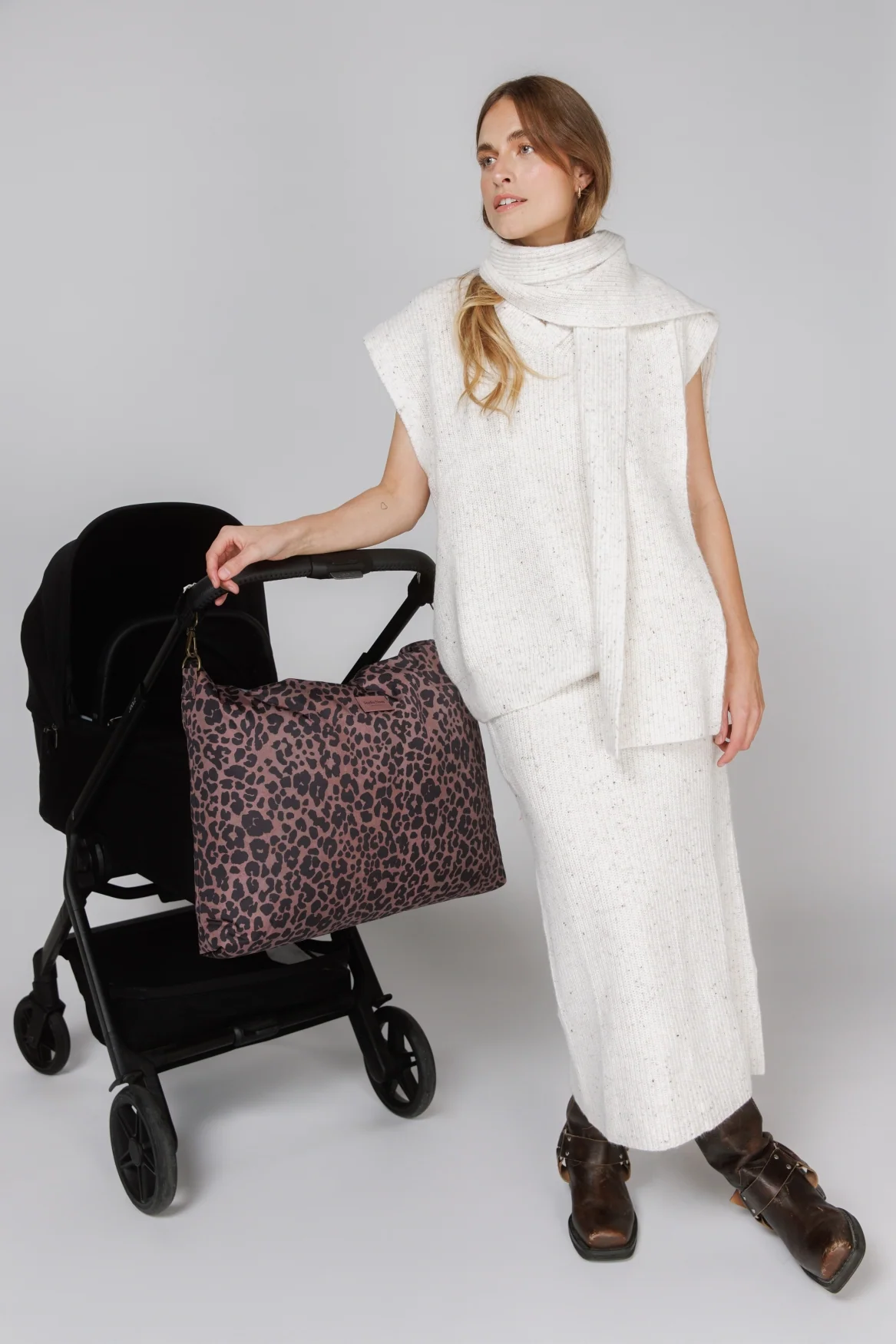 Puffy Diaper Bag | Red Leopard