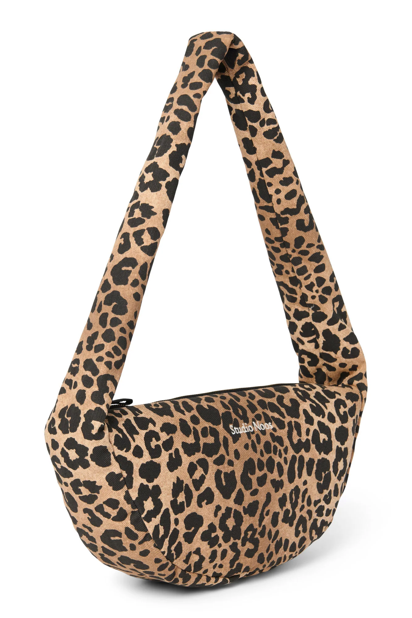 Cotton Mini Cross Body Bag | Brown Leopard