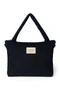 Flannel Chalkstripe Diaper Bag | Dark Blue