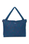 Denim Diaper Bag | Dark Blue Red Hearts