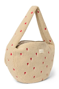 Teddy Cross Body Bag | Ecru Hearts