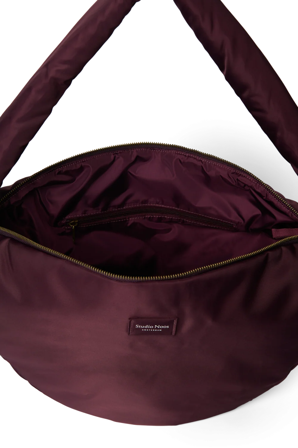 Technical Puffy Cross Body Bag | Burgundy