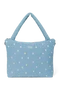 Denim Diaper Bag | Light Blue Hearts