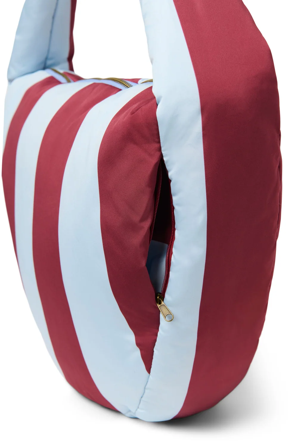 Bold Stripe Cross Body Bag | Bordeaux/Light Blue