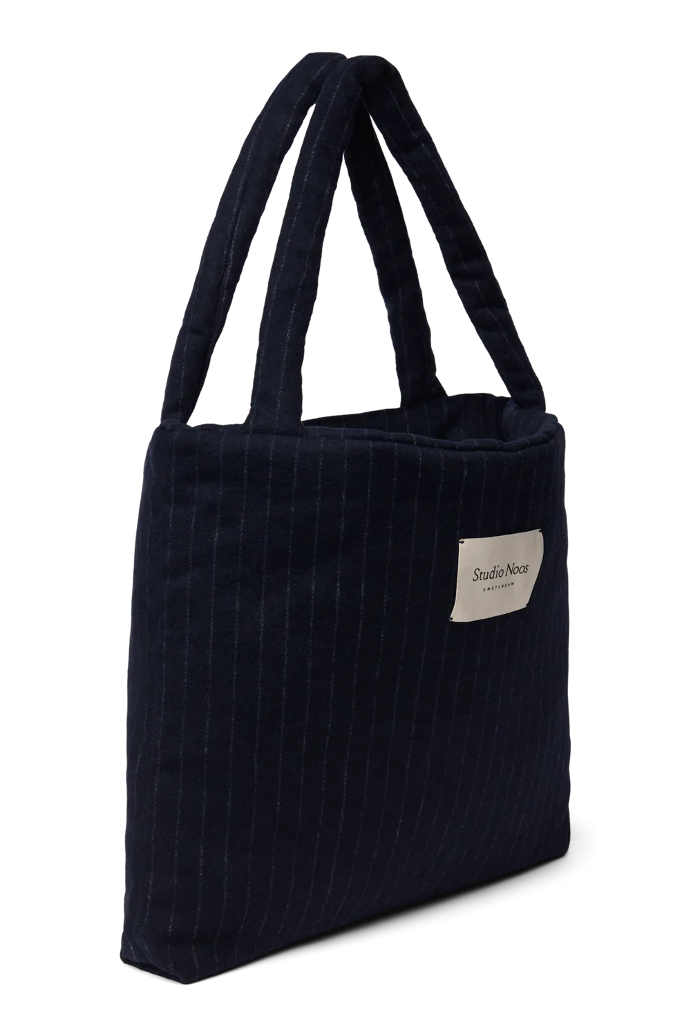 Flannel Chalkstripe Mom Bag | Dark Blue