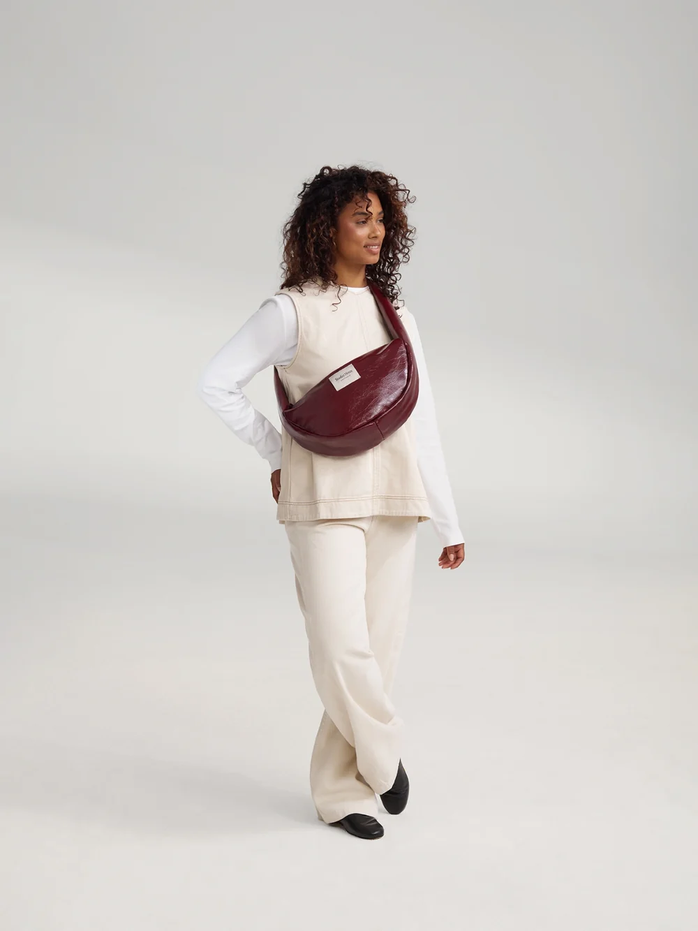 Vegan Leather Mini Cross Body Bag | Burgundy