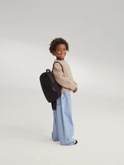 Flannel Chalkstripe Mini Backpack | Brown